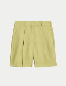 Marks & Spencer Linen Rich High Waisted Pleat Front Shorts
£25.00