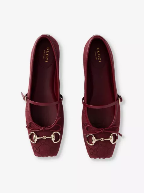 Gucci Horsebit canvas ballet flats £695.00