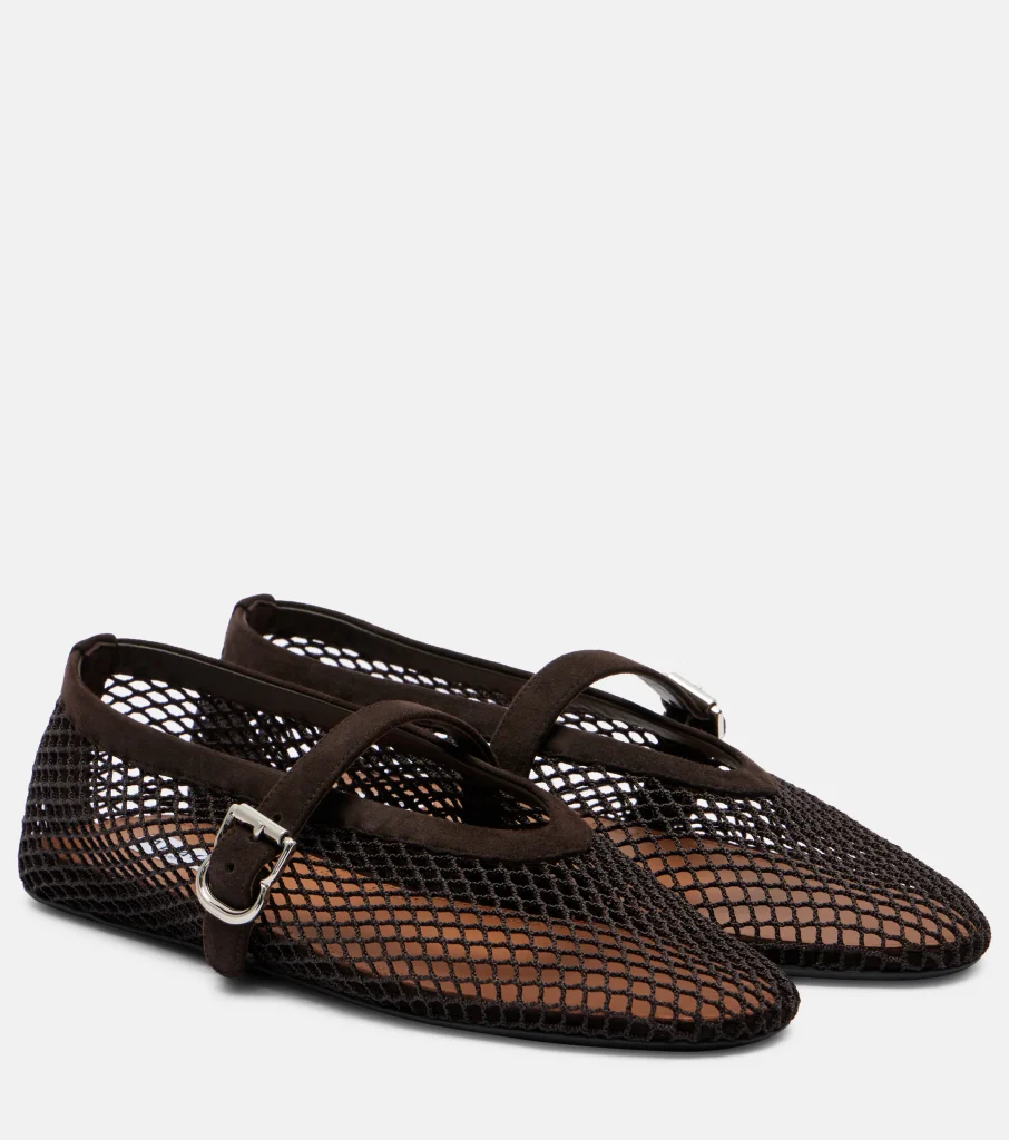 ALAÏA
Suede-trimmed mesh ballet flats
£ 690.00