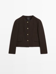 Massimo Dutti
Cropped Jacket With Button 
£149.00