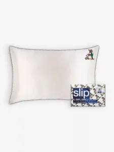 Slip
Queen letter-embroidered silk pillowcase 51cm 
£25.00